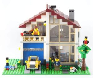 adult child-lego-house