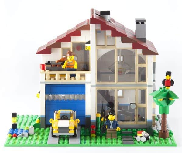 adult child-lego-house