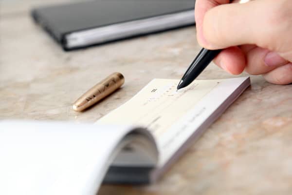 pay your parent's bills remotely+checkbook