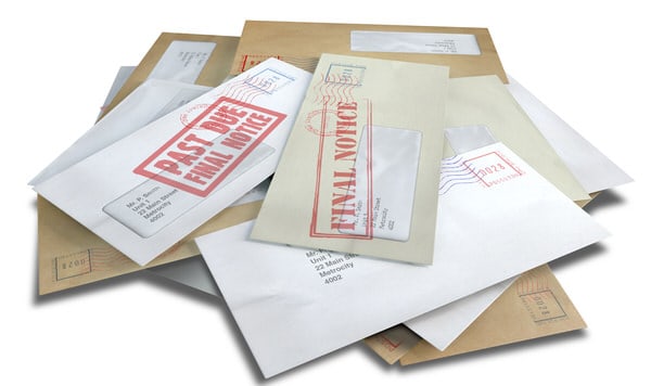pay your parent's bills remotely+past due letters