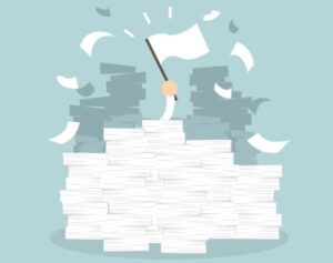 apps to help you budget at midlife+office-worker-white-flag