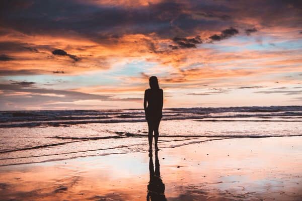 midlife transitions+woman-seashore