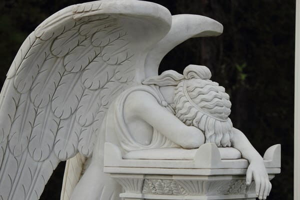humor amid stress+angel-with-head-down
