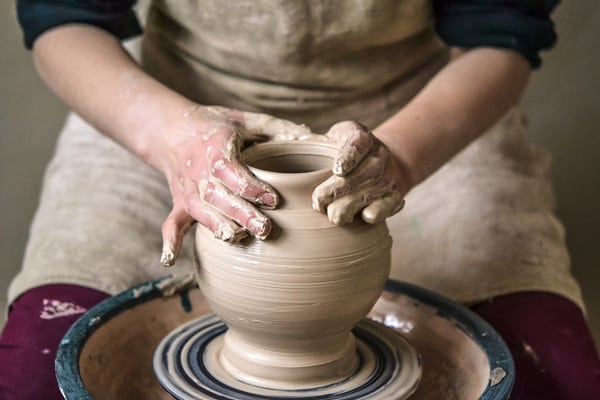 retire and relocate+potters-wheel