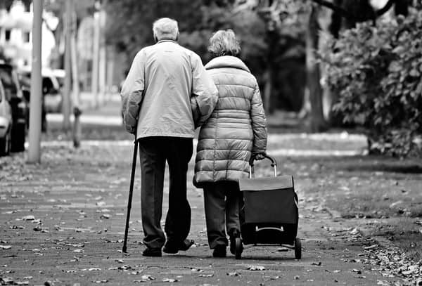 keys to aging in place+elderly-couple-walking