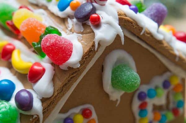 holidays with your adult kids+gingerbread-house