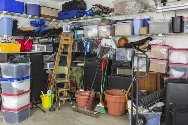 tiny house in retirement+messy-garage